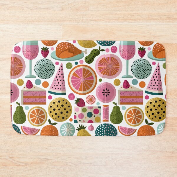 Item preview, Colorful Geometric Food and Dessert Pattern designed and sold by colorful-white.