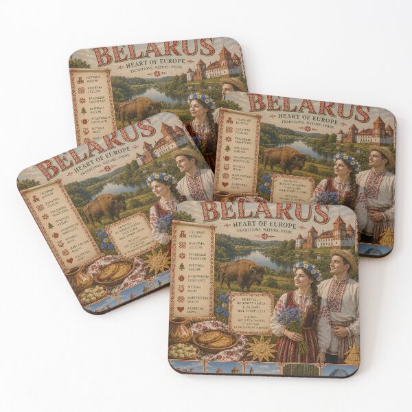 Item preview, Belarus Travel Poster | Mir Castle Bison Forest & European Heritage designed and sold by alexcorporation.
