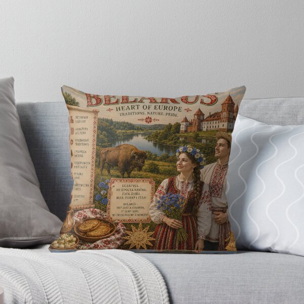 Item preview, Belarus Travel Poster | Mir Castle Bison Forest & European Heritage designed and sold by alexcorporation.