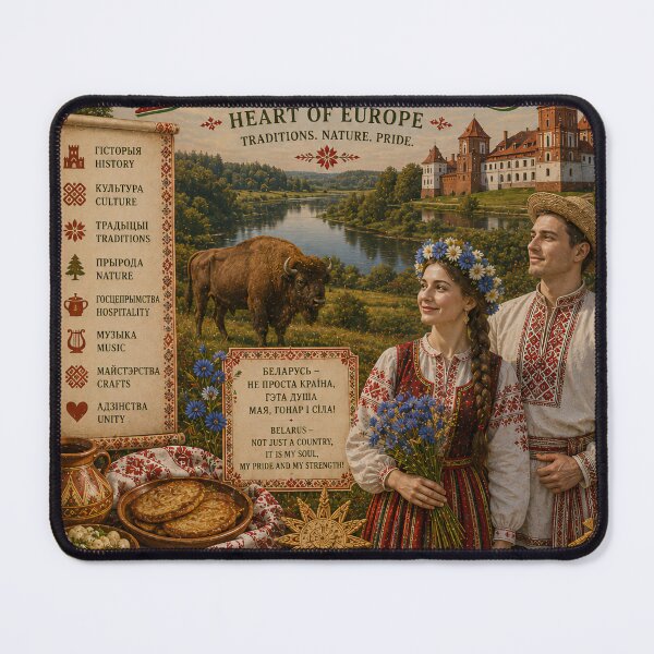 Item preview, Belarus Travel Poster | Mir Castle Bison Forest & European Heritage designed and sold by alexcorporation.