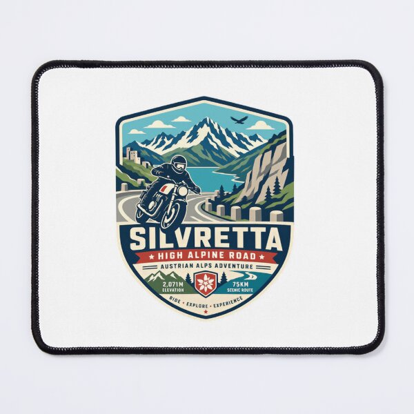 Item preview, Silvretta High Alpine Road Austrian Alps Adventure Ride Explore Experience Motorcyclist Traveler designed and sold by Simsimah26Parks.