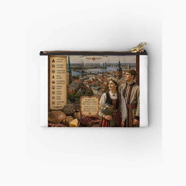 Item preview, Latvia Travel Poster | Riga Skyline Turaida Castle & Baltic Coast designed and sold by alexcorporation.