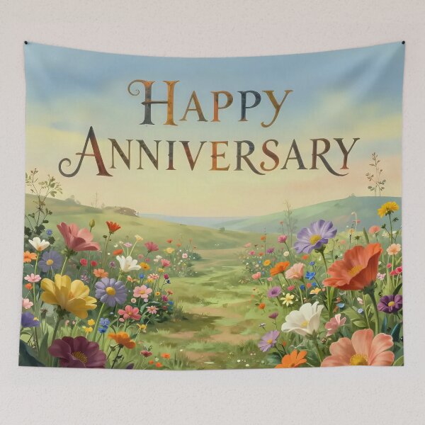 Item preview, Happy Anniversary – Romantic Spring Garden Love designed and sold by Nomad-Maynard.