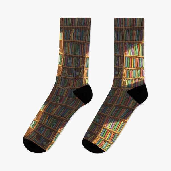Item preview, Sunlit Library Bookshelves Warm Bookish Aesthetic Illustration designed and sold by Artemis & Woven Collective.