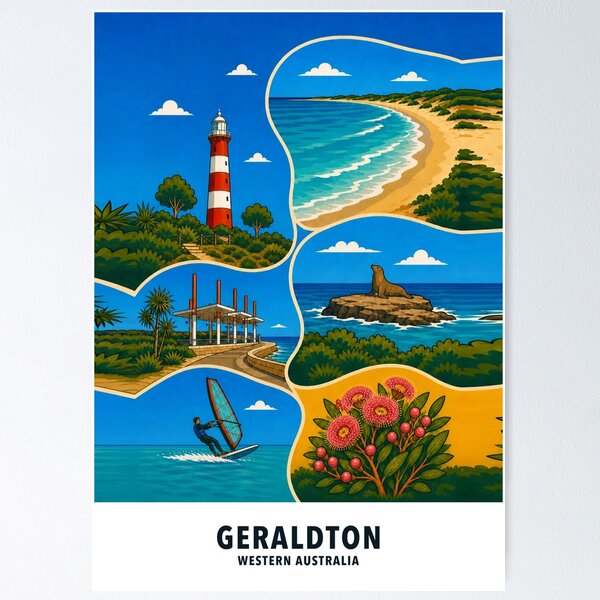 Item preview, Geraldton Point Moore Coastal Landmarks designed and sold by Print My Town.
