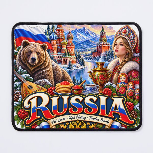 Item preview, Russia Travel Sticker | Bear Matryoshka Balalaika & Kremlin Emblem designed and sold by alexcorporation.