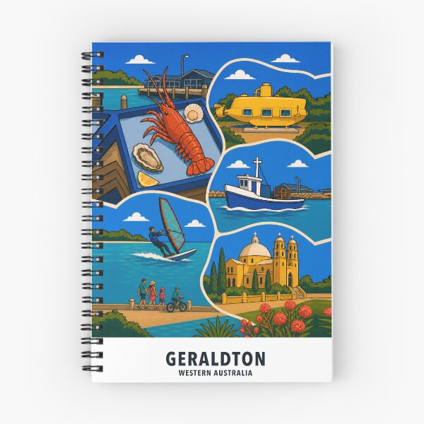 Item preview, Geraldton Foreshore Seafood and Windsurfing designed and sold by Print My Town.