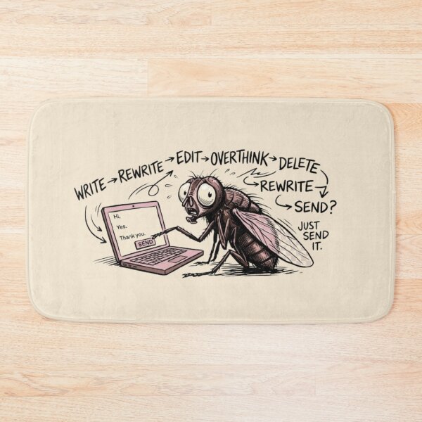 Item preview, Overthinking Fly – Just Send It Funny Email Comic designed and sold by InnerwayStudio.