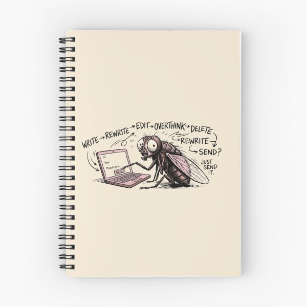 Item preview, Overthinking Fly – Just Send It Funny Email Comic designed and sold by InnerwayStudio.