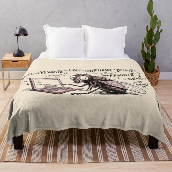 Item preview, Overthinking Fly – Just Send It Funny Email Comic designed and sold by InnerwayStudio.
