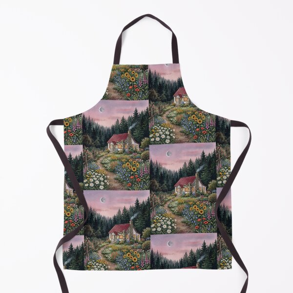 Item preview, Enchanted Cottage In Wildflower Meadow Watercolor Cottagecore designed and sold by Artemis & Woven Collective.
