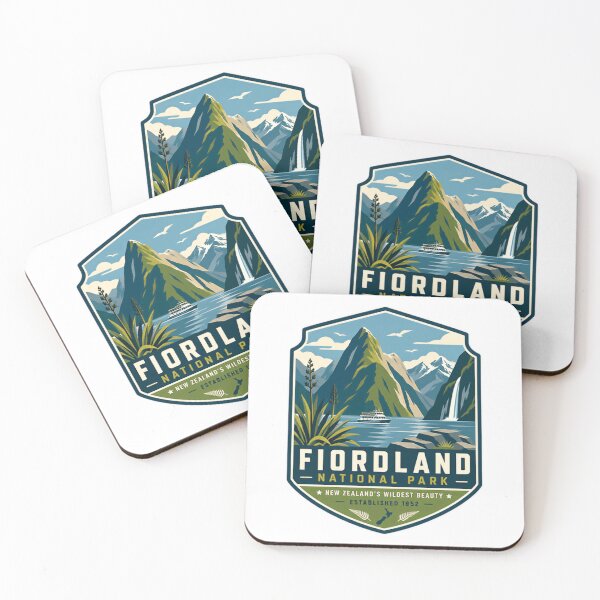 Item preview, Fiordland National Park New Zealand's Wildest Beauty Established 1952 New Zealand Travel Souvenir designed and sold by Simsimah26Parks.