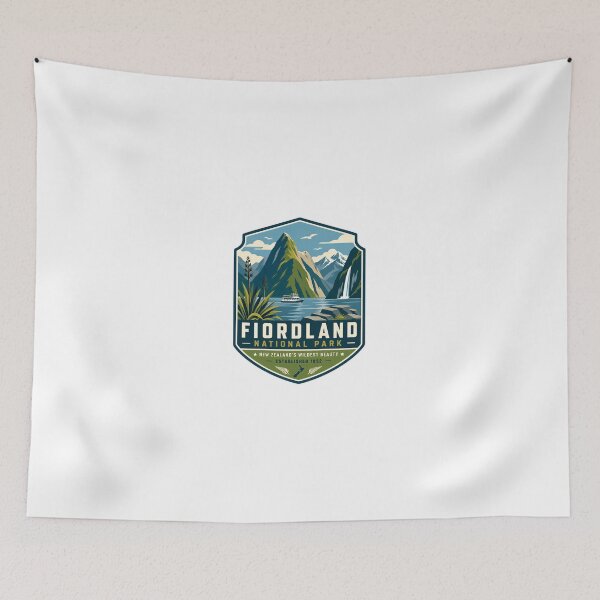 Item preview, Fiordland National Park New Zealand's Wildest Beauty Established 1952 New Zealand Travel Souvenir designed and sold by Simsimah26Parks.