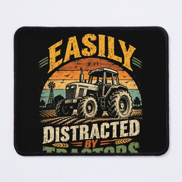 Item preview, Easily Distracted By Tractors Farmer Farming Agriculture Tractor Lover designed and sold by SkeletonsDanger.