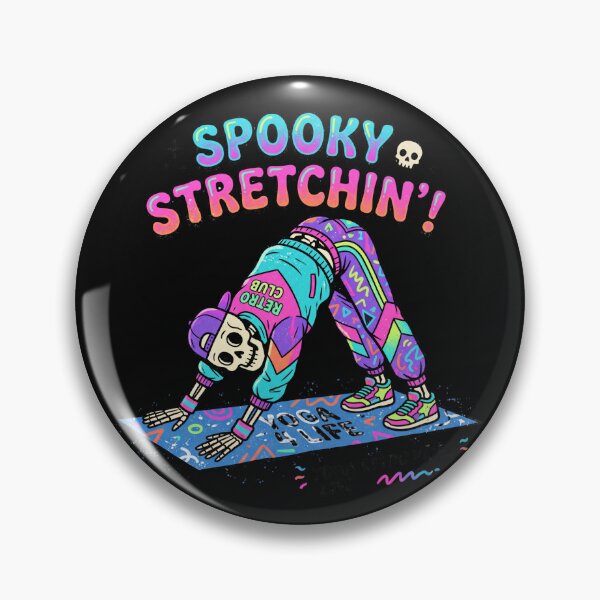 Item preview, Spooky Stretchin Retro Skeleton Yoga Downward Dog designed and sold by VibeTherapyArt.