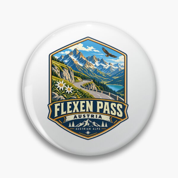 Item preview, Flexen Pass Austria Austrian Alps Mountain Travel Road Trip designed and sold by Simsimah26Parks.