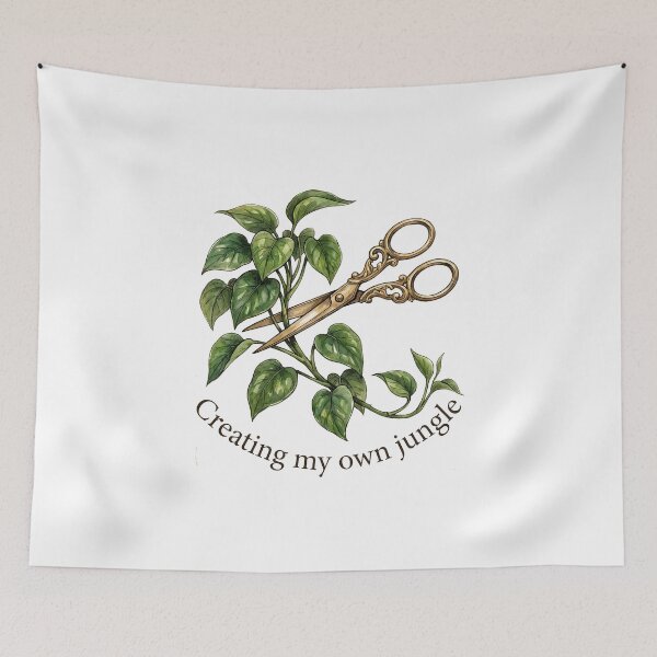 Item preview, Creating My Own Jungle Botanical Scissors Vintage Houseplant Art designed and sold by WorldShop17.