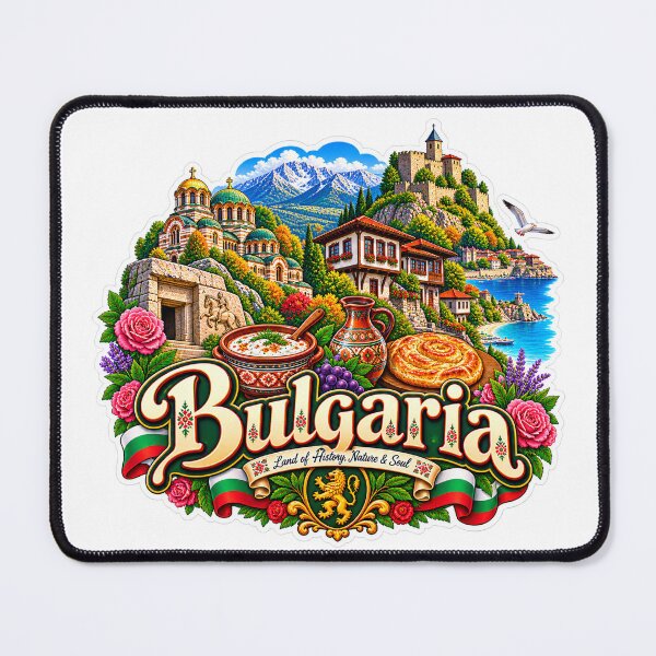 Item preview, Bulgaria Travel Sticker | Sofia Monastery Lion Emblem Rose & Folk Art designed and sold by alexcorporation.