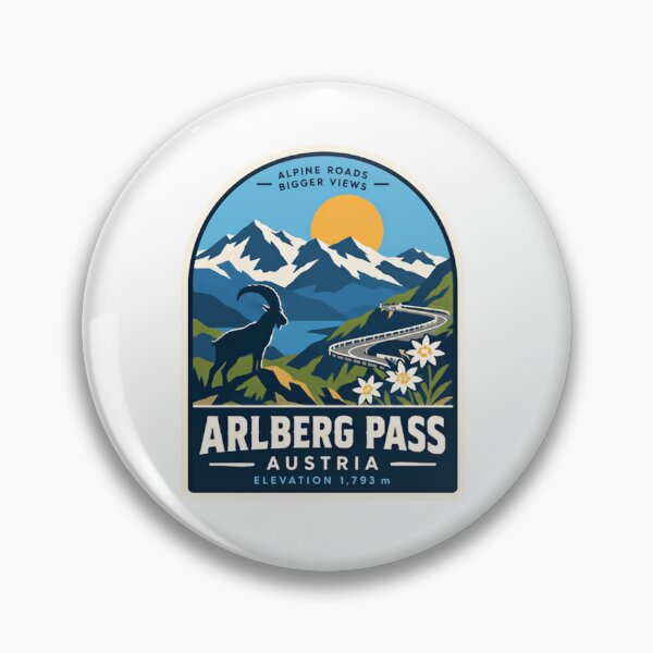 Item preview, Alpine Roads Bigger Views Arlberg Pass Austria Elevation 1,793 M Alps Mountain Travel Souvenir designed and sold by Simsimah26Parks.