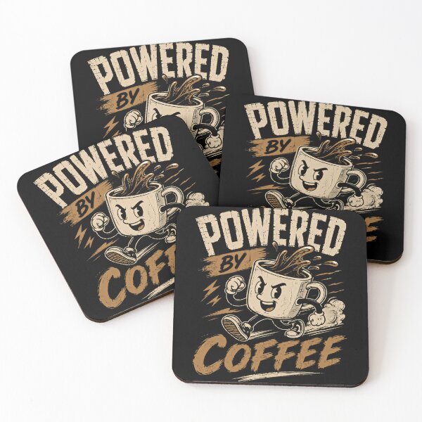 Item preview, Powered By Coffee Coffee Lover Caffeine Drinker designed and sold by HumansStuck12.