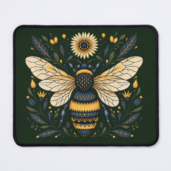 Item preview, Bee Botanical Folk Art Goblincore designed and sold by patterncrow.