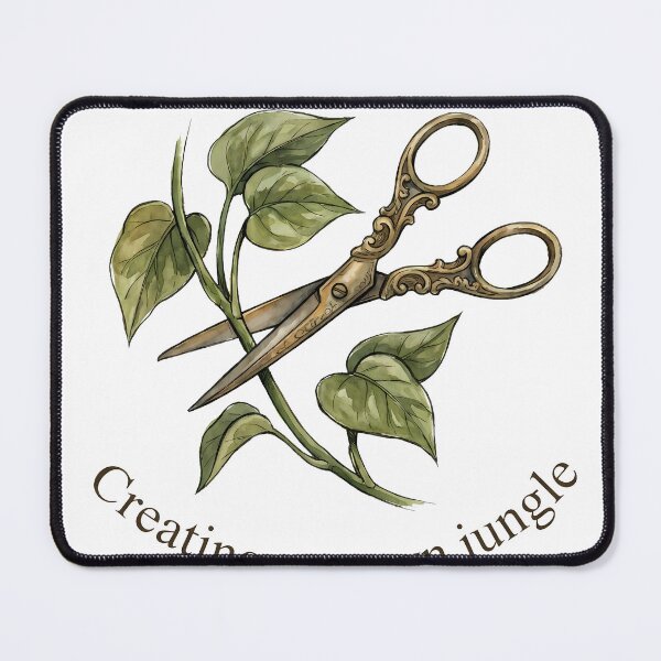 Item preview, Creating My Own Jungle Botanical Scissors Vintage Houseplant Art designed and sold by WorldShop17.