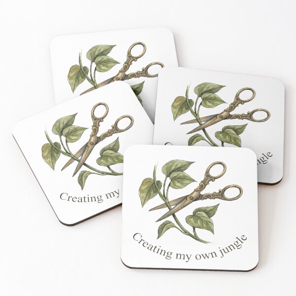 Item preview, Creating My Own Jungle Botanical Scissors Vintage Houseplant Art designed and sold by WorldShop17.