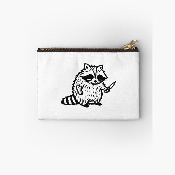 Item preview, Angry Raccoon Holding Knife - Funny Black Ink Trash Panda Art designed and sold by serah-pasc.