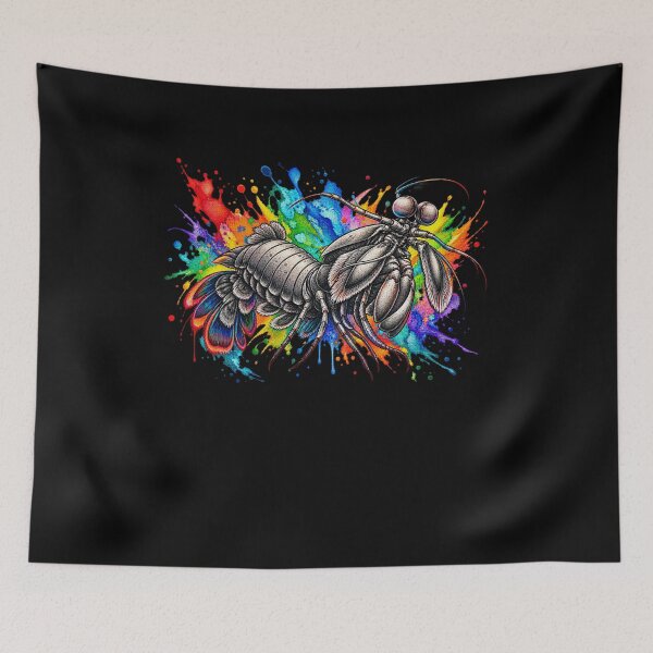 Item preview, Funny Rainbow Mantis Shrimp Art designed and sold by elderberry.