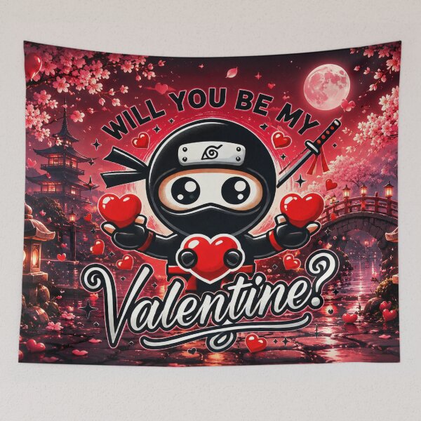Item preview, Cute Ninja Valentine Japanese Love designed and sold by Fei Long Design Hub.