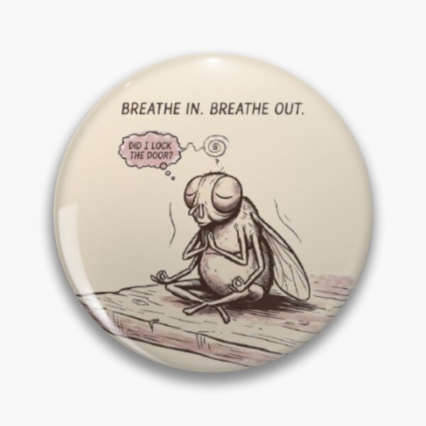 Item preview, Funny Overthinking Fly Meditation – Did I Lock the Door? designed and sold by InnerwayStudio.