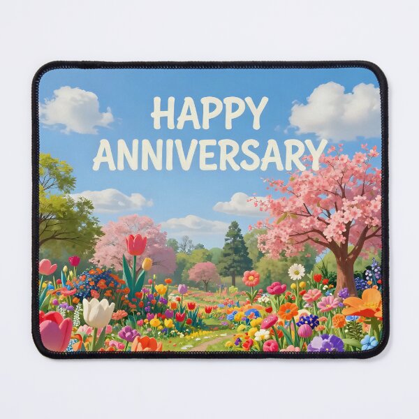 Item preview, Happy Anniversary – Romantic Spring Garden Love designed and sold by Nomad-Maynard.