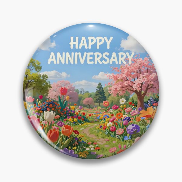 Item preview, Happy Anniversary – Romantic Spring Garden Love designed and sold by Nomad-Maynard.