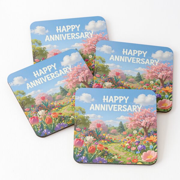 Item preview, Happy Anniversary – Romantic Spring Garden Love designed and sold by Nomad-Maynard.
