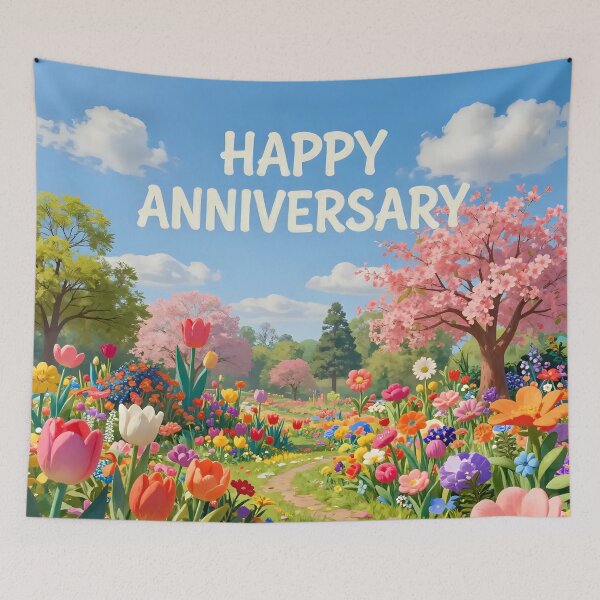 Item preview, Happy Anniversary – Romantic Spring Garden Love designed and sold by Nomad-Maynard.