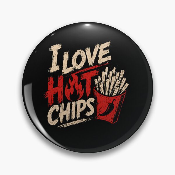 Item preview, I Love Hot Chips Food Lover French Fries Snack Fan designed and sold by SkeletonsDanger.