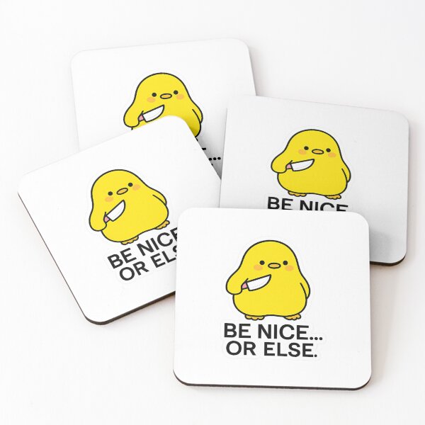 Item preview, Be Nice... Or Else  Cute Chick With Knife designed and sold by serah-pasc.