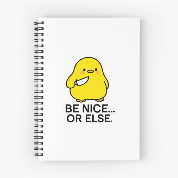 Item preview, Be Nice... Or Else  Cute Chick With Knife designed and sold by serah-pasc.