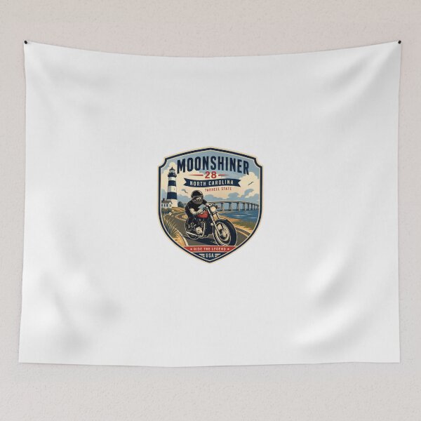Item preview, Moonshiner 28 North Carolina Tarheel State Ride The Legend USA Biker Motorcycle Rider designed and sold by Star3NowForMe.