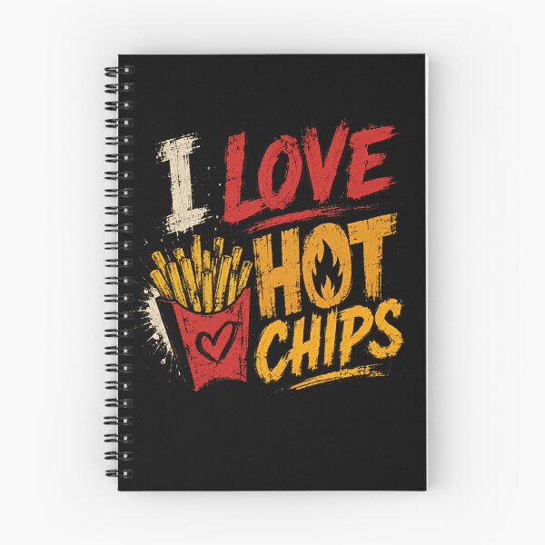 Item preview, I Love Hot Chips Foodie Snack Lover French Fries designed and sold by SkeletonsDanger.