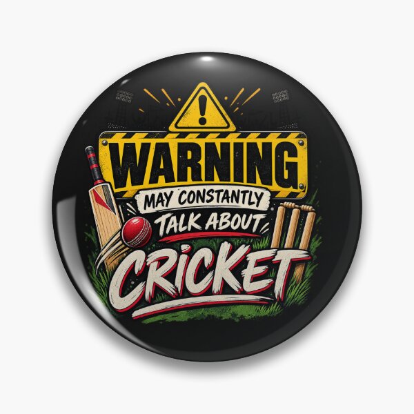Item preview, Funny Cricket Warning Sign designed and sold by MADINKSHOP.