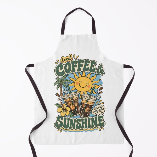 Item preview, Iced Coffee And Sunshine All Day Every Arvo Funny Australian Retro Summer Groovy designed and sold by Yellowriversss.