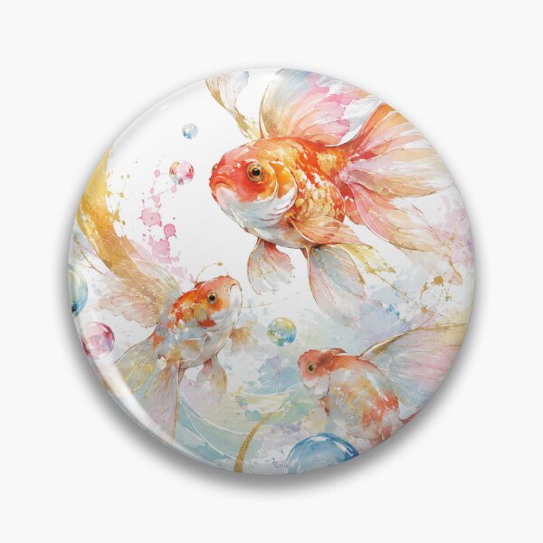Item preview, Golden Koi Dream — Ethereal Japanese Watercolor Art designed and sold by アミヤジャ.