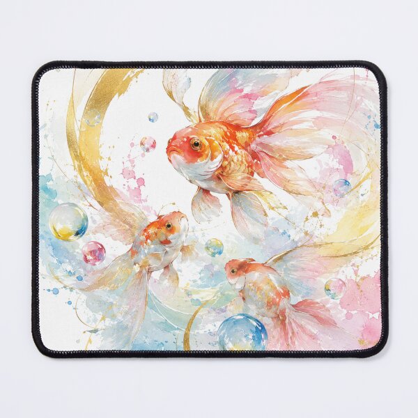 Item preview, Golden Koi Dream — Ethereal Japanese Watercolor Art designed and sold by アミヤジャ.