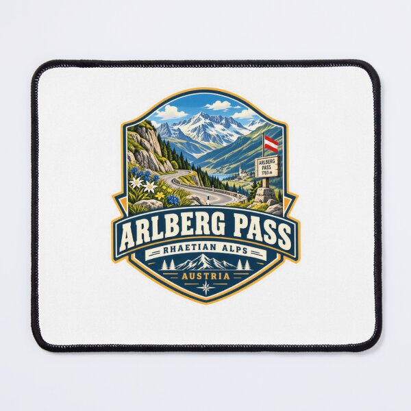Item preview, Arlberg Pass Rhaetian Alps Austria Alpine Road Trip Traveler designed and sold by Star3NowForMe.