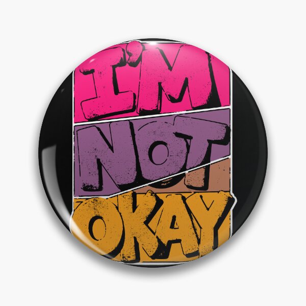 Item preview, I'm Not Okay Colorful Pop Art Retro Comic Quote designed and sold by snewen.