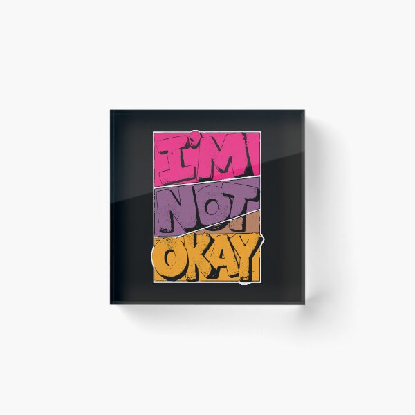 Item preview, I'm Not Okay Colorful Pop Art Retro Comic Quote designed and sold by snewen.
