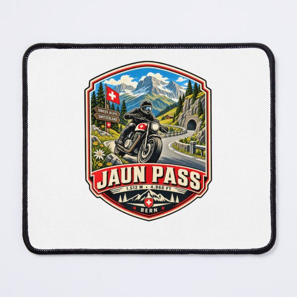 Item preview, Jaun Pass Swiss Alps Switzerland Motorcycle Rider Adventure Bern designed and sold by Star3NowForMe.