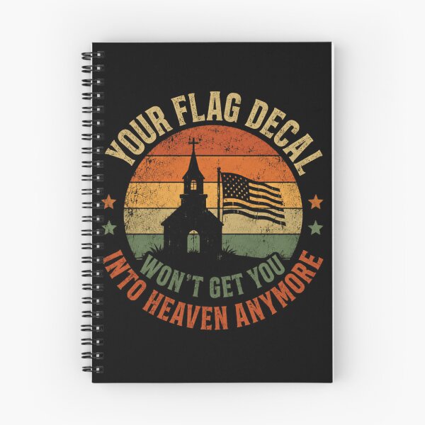 Item preview, Your Flag Decal Won't Get You Into Heaven Anymore Christian Faith Patriotism Belief designed and sold by SkeletonsDanger.