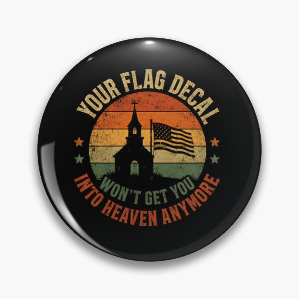 Item preview, Your Flag Decal Won't Get You Into Heaven Anymore Christian Faith Patriotism Belief designed and sold by SkeletonsDanger.